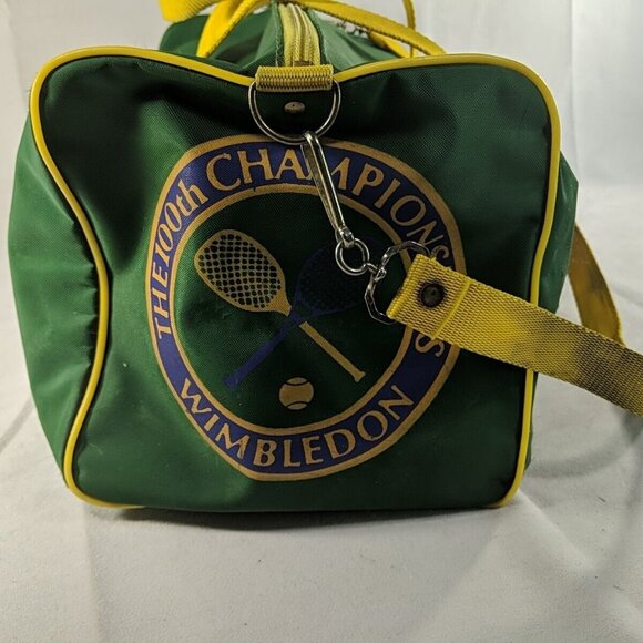 RARE Wimbledon 100th Championships 100 Years 1977 Vintage Green Gym Duffle Bag - Picture 1 of 16